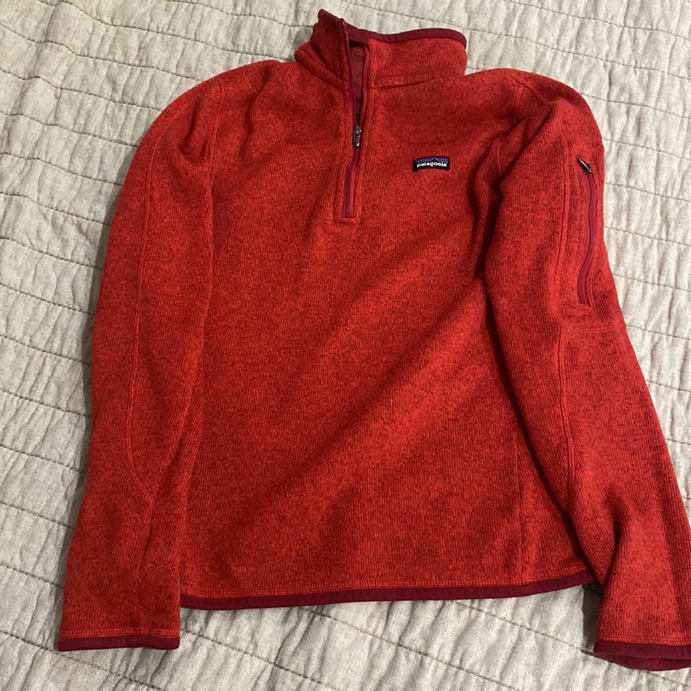 Patagonia Women's Better Sweater 1/4 Zip Fleece in Red Size S